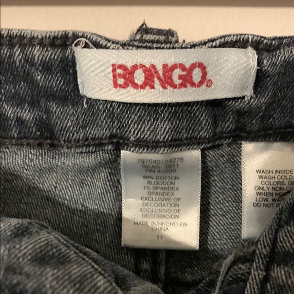 BONGO Blue Distressed Jean Shorts Cut-Off Style - Picture 3 of 10